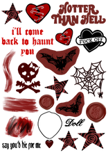 Load image into Gallery viewer, GOTH BABES STICKER PACK