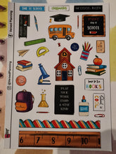 Load image into Gallery viewer, School Deco Pack 4 Sheets, tons of small stickers
