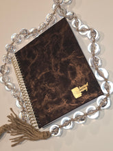 Load image into Gallery viewer, NEW!!!! BLACK &amp; GOLD MARBLE UNDATED DAILY PLANNER!
