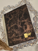Load image into Gallery viewer, NEW!!!! BLACK &amp; GOLD MARBLE UNDATED DAILY PLANNER!
