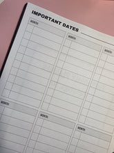 Load image into Gallery viewer, NEW!!!! BLACK &amp; GOLD MARBLE UNDATED DAILY PLANNER!

