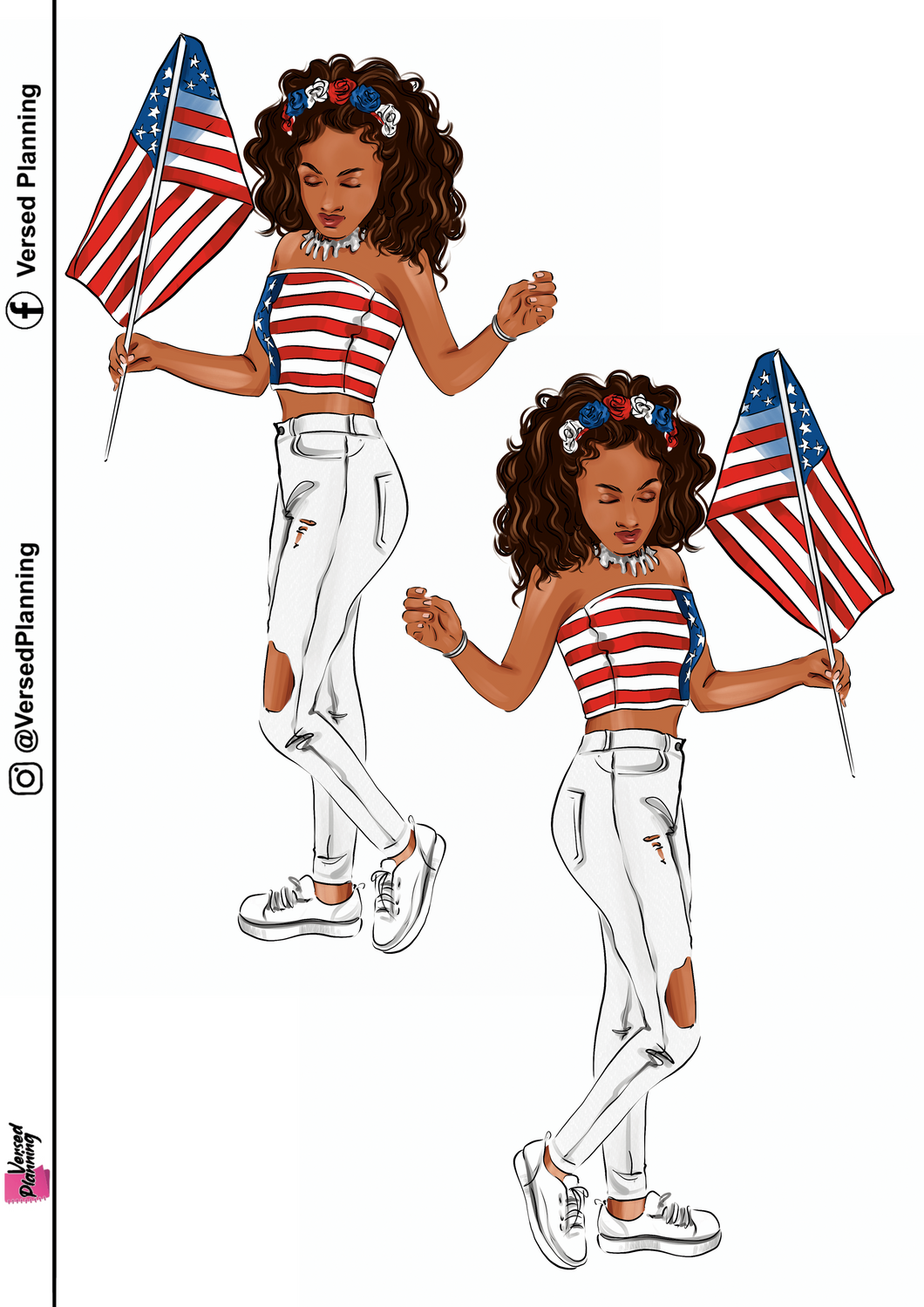 FLAG ON THE PLAY, JULY 4TH DOLL