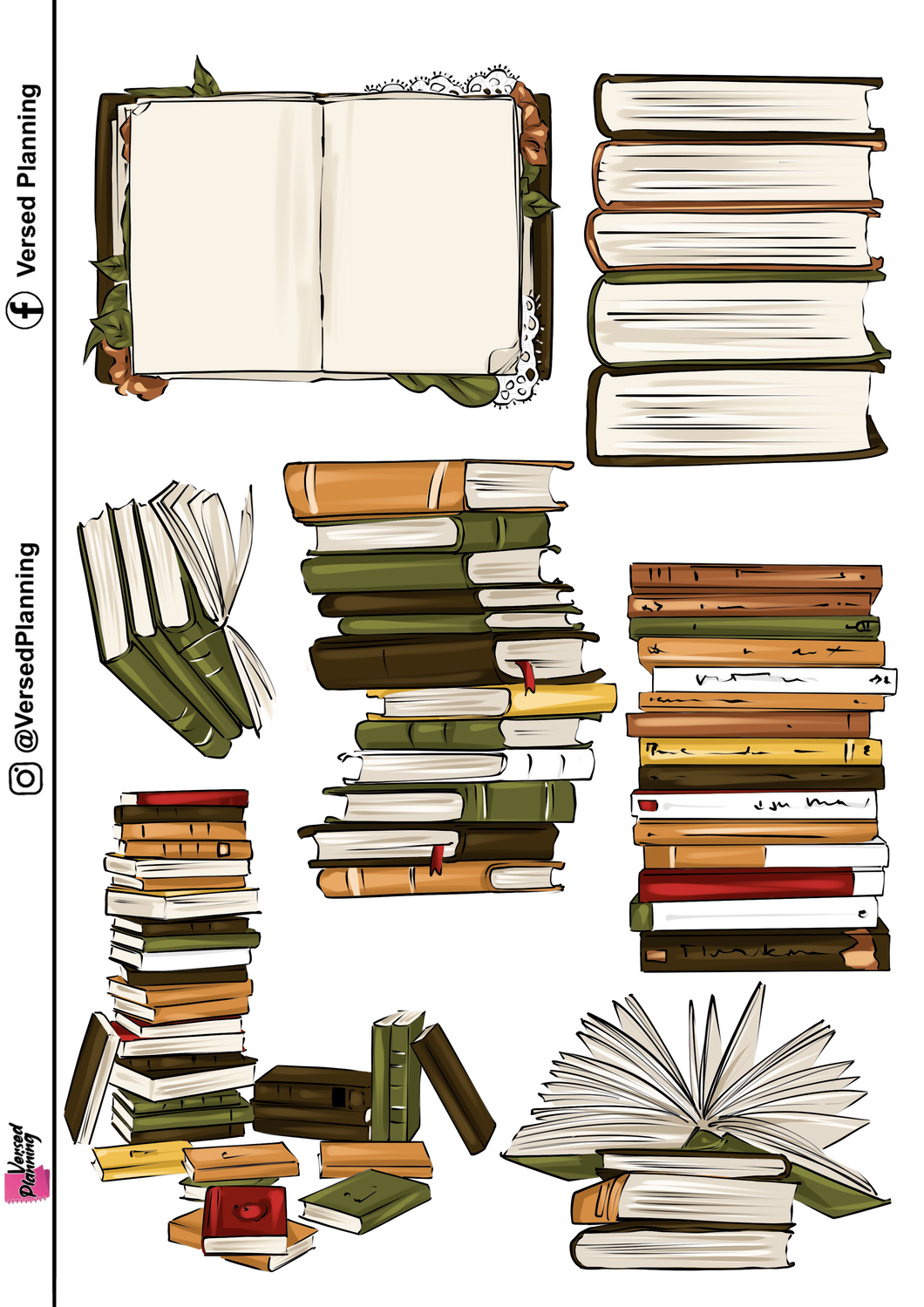 Books Books Books Deco Sheet