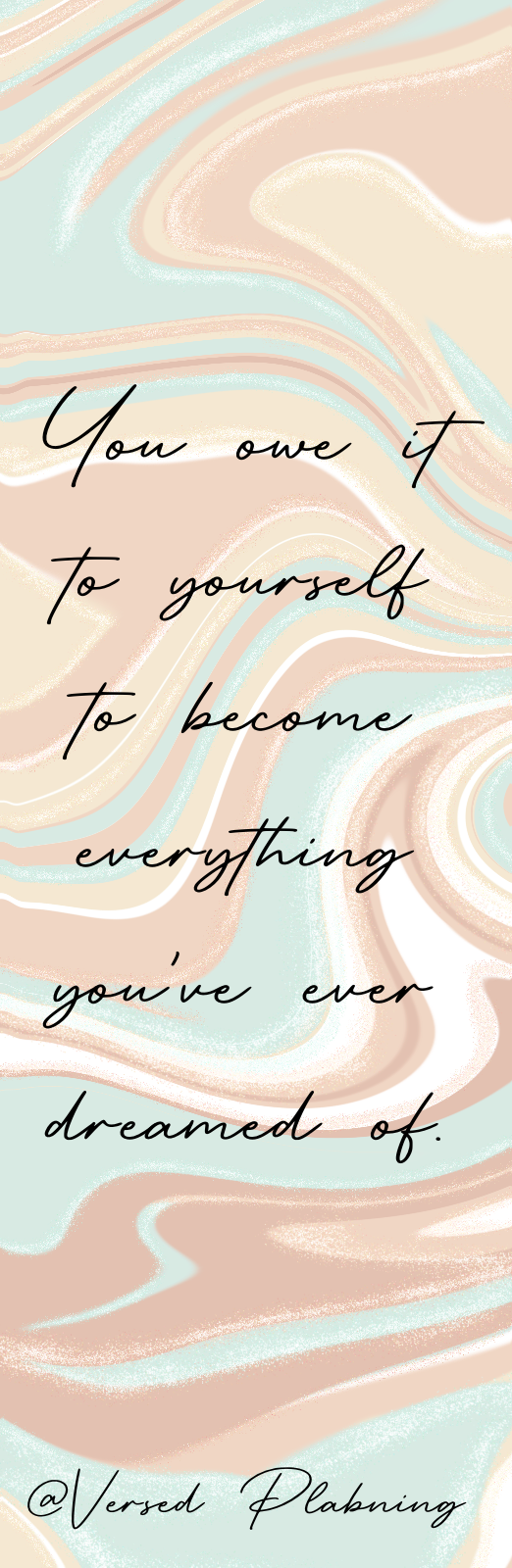 YOU OWE IT TO YOURSELF... BOOKMARK