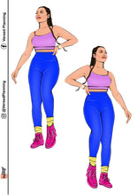 Load image into Gallery viewer, PURPLE/ BLUE FITNESS DOLL
