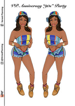 Load image into Gallery viewer, 90s PARTY COLLECTION, 30 SHEET BUNDLE - 14 DOLLS (PICK YOUR SHADE) PLUS 16 ADDITIONALSHEETS
