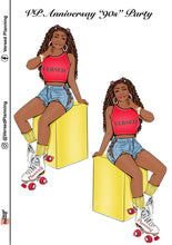 Load image into Gallery viewer, Skater Girl 90s Doll. Pick Your Shade
