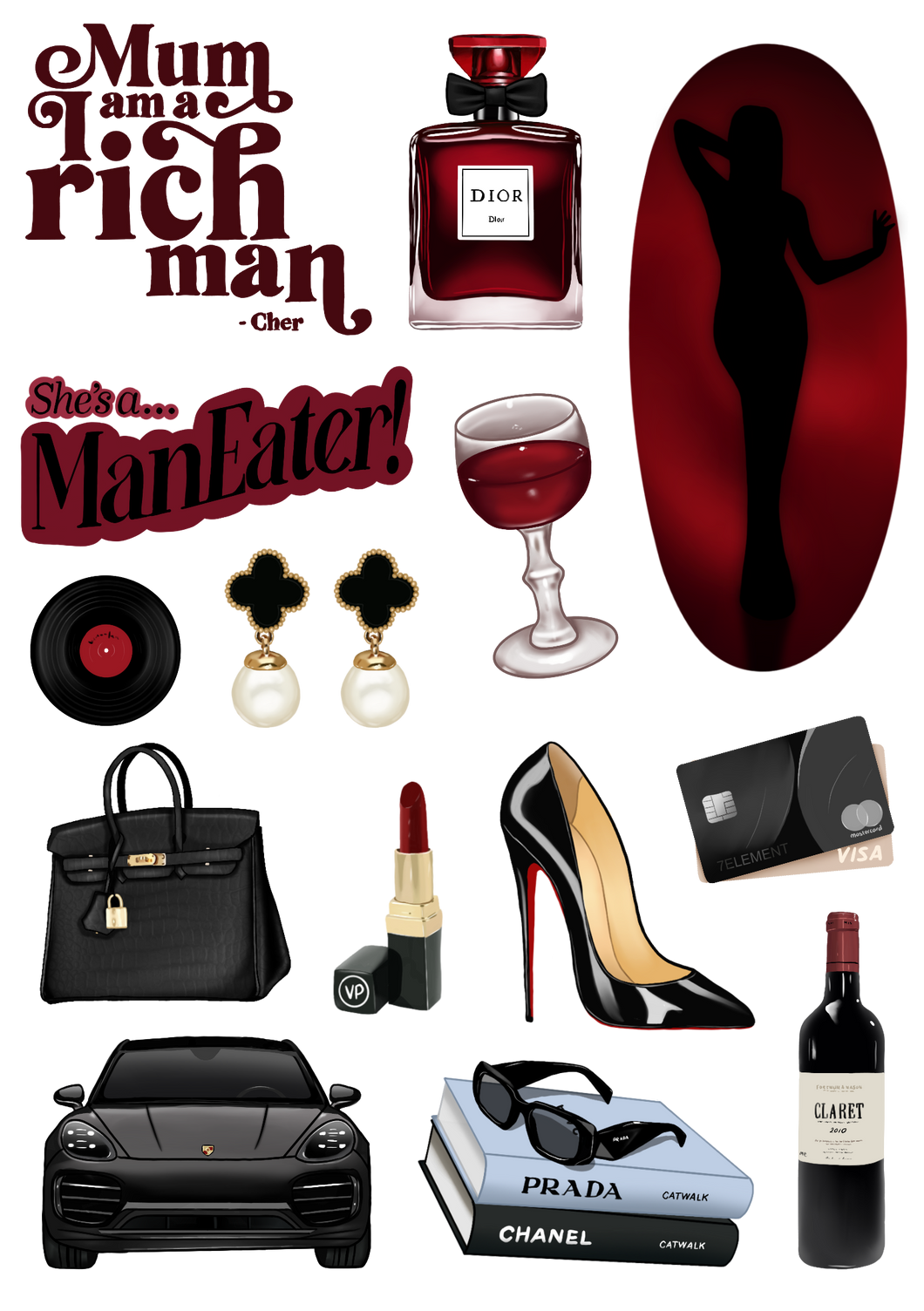 MUM I'M A RICH MAN -CHER DECO SHEET