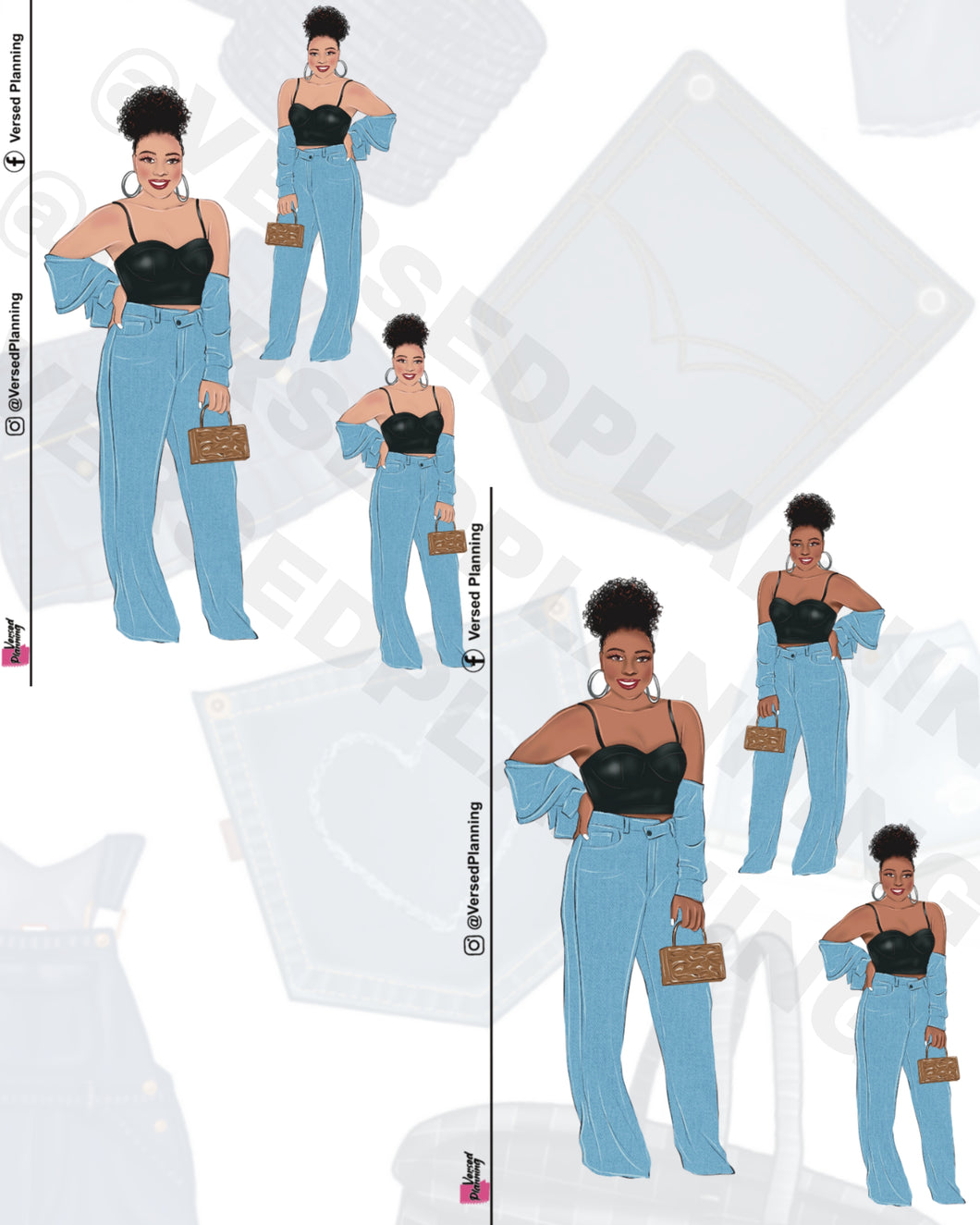 Aleese Denim Doll