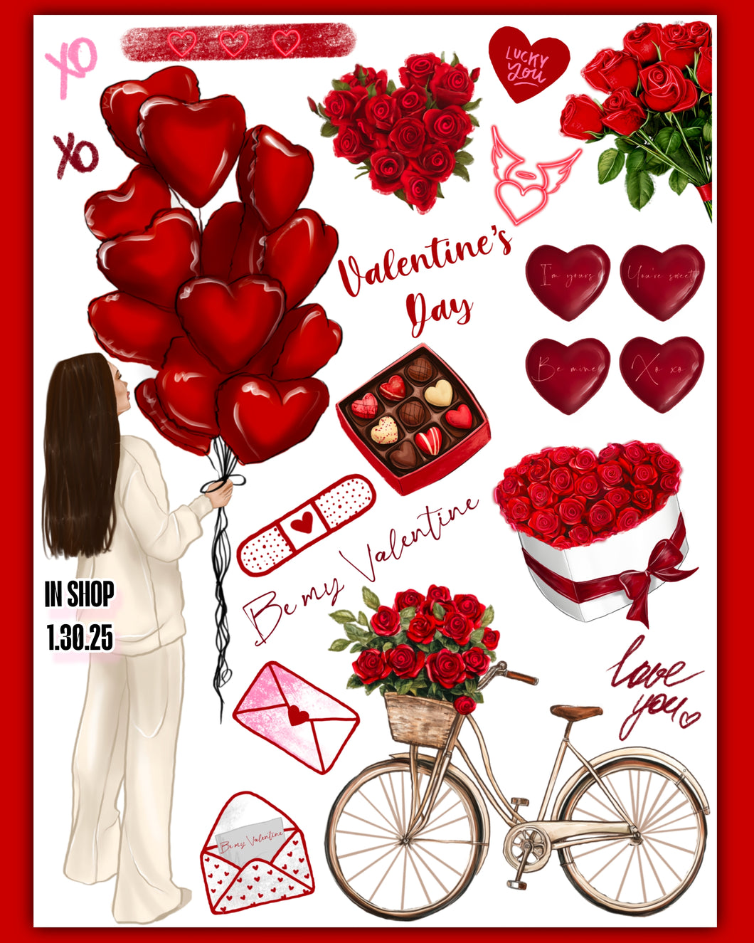 VALENTINES DECO SHEET