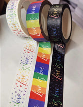 Load image into Gallery viewer, LOVE IS LOVE WASHI, PICK YOUR SHADE IN OPTIONS. OR BUY ALL
