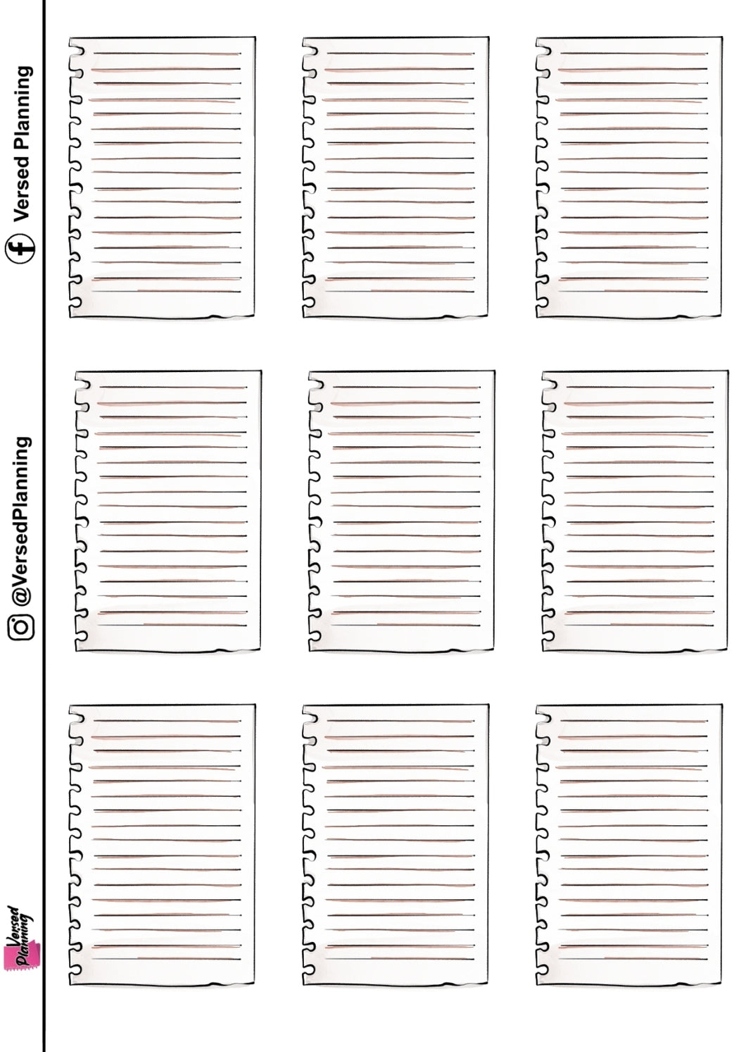 Notebook Paper Small School Stickers