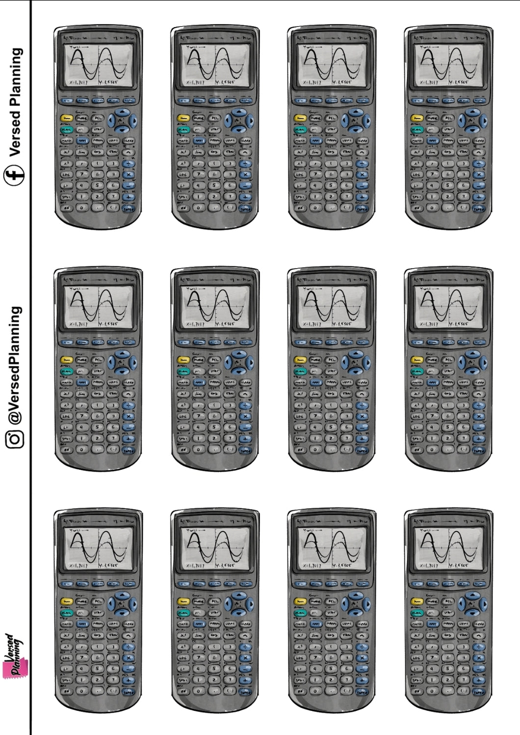 Calculators Small School Stickers