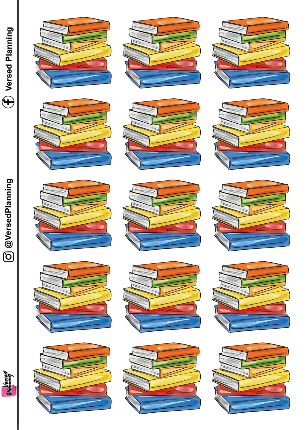 Stack of Books Small School Stickers