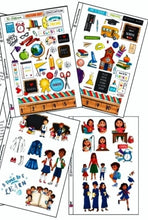 Load image into Gallery viewer, School Deco Pack 4 Sheets, tons of small stickers
