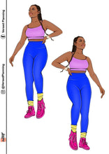 Load image into Gallery viewer, PURPLE/ BLUE FITNESS DOLL
