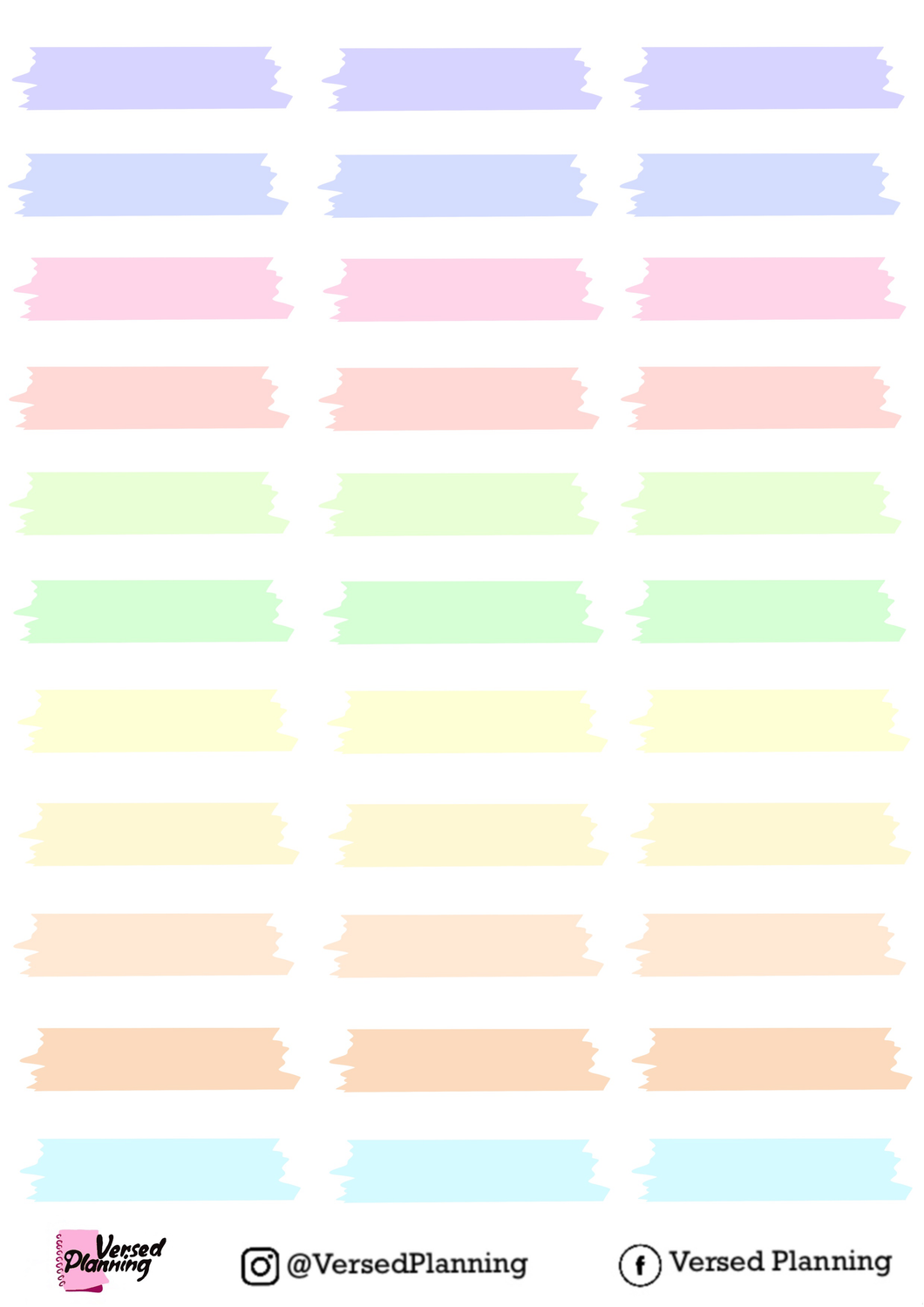 Pastel paint brush strokes (Mixed Colors)