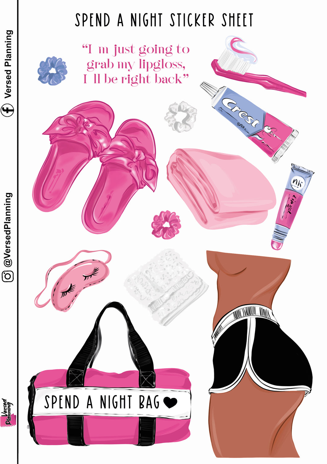 Spend a Night Sticker Sheet!