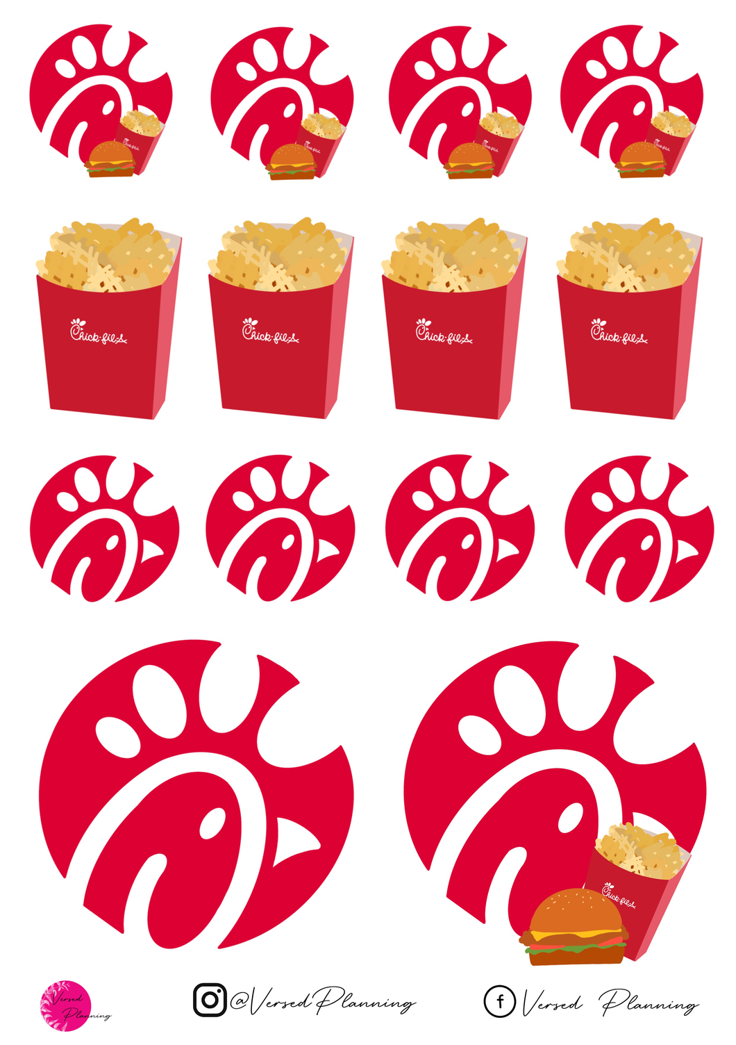 Chic Fil A Icons (1 Sheet)