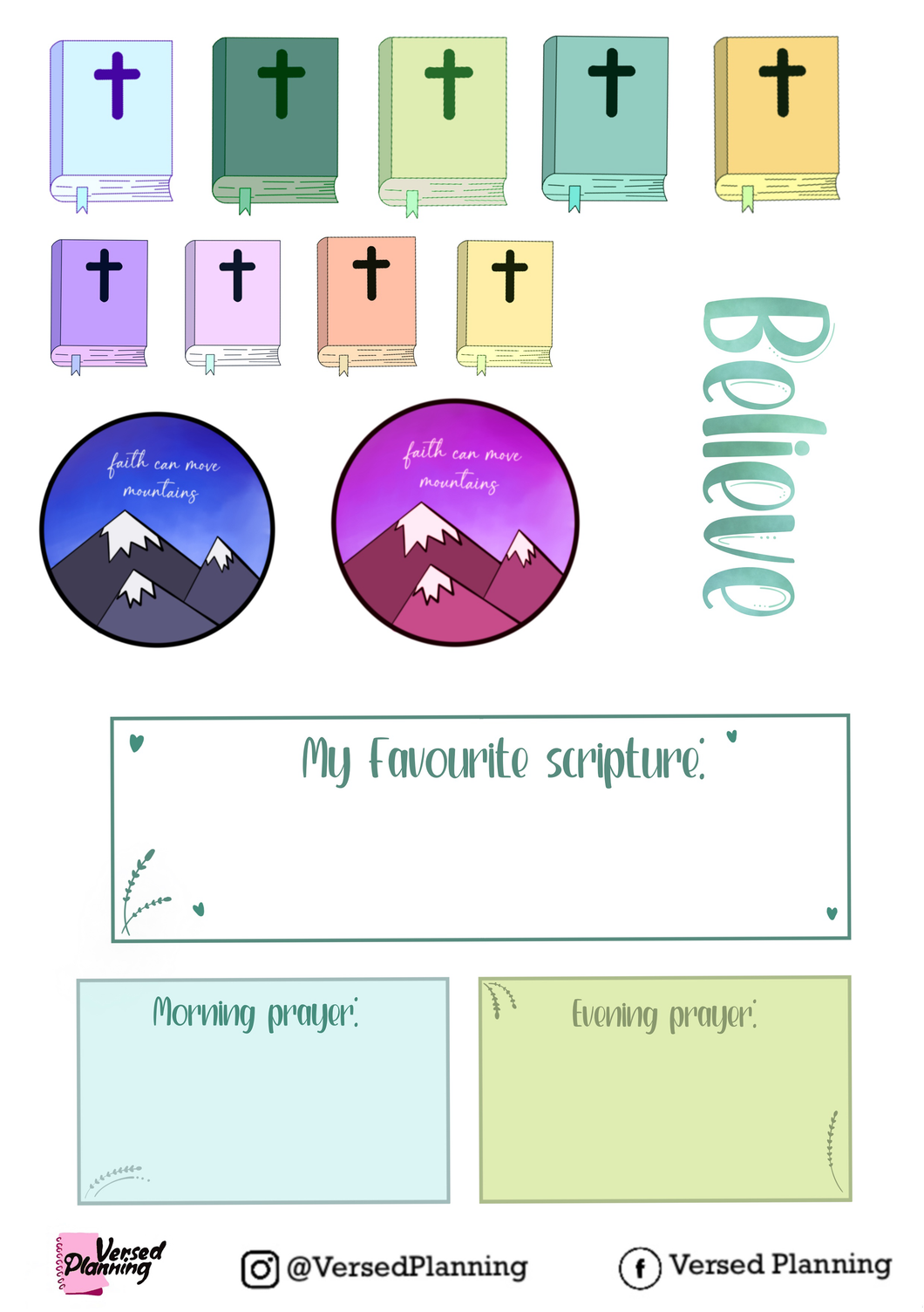 FAITH Sticker Sheet two